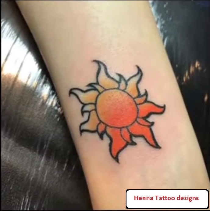 Sun Henna Tattoo designs