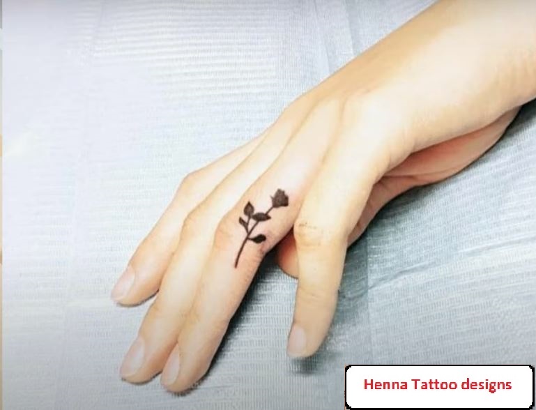 natural Henna Finger Tattoos women